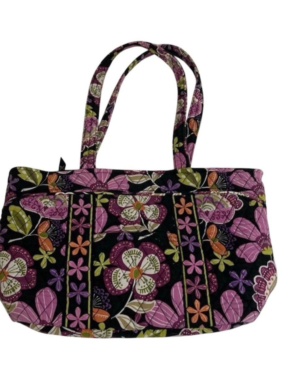 Vera Bradley Pirouette Pink Quilted Floral Purse Shoulder Bag Retired Tote